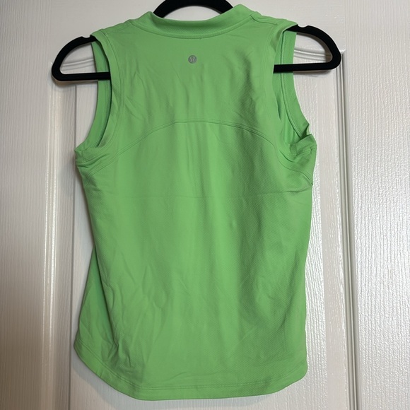 Lululemon | Bright Green Athletic Zipper Tank - Picture 2 of 2